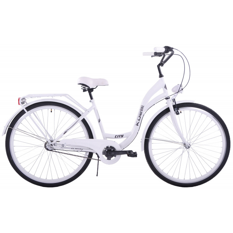Mestský bicykel 28" Kozbike K25 3 prevodový Biely